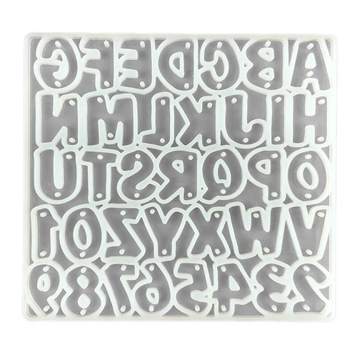 Alphabet keychain epoxy resin - epoxy,
