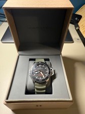 Hamilton Khaki Frogman Watch - H778250 46mm Green rubber strap