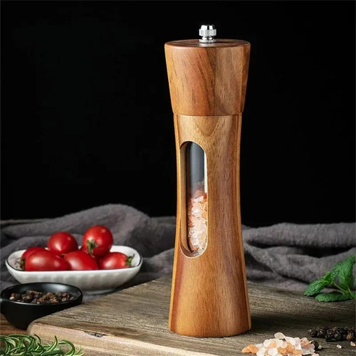 Solid wood spice salt pepper - solid,