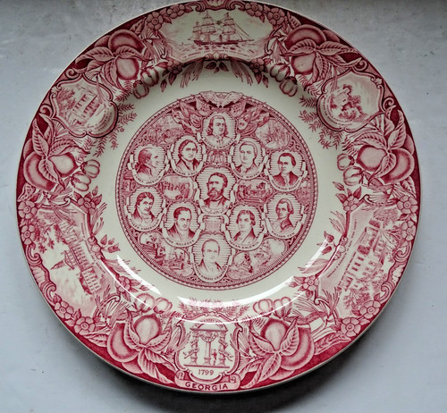 Wedgwood plate pink - plate, dinner