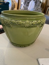 Art Nouveau Burmantofts Faience jardiniere, numbered 1908 26cms diameter.