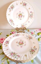 Set Of 6 Beautiful Minton Marlow Vintage Bone China Dinner Plates 27cm diameter