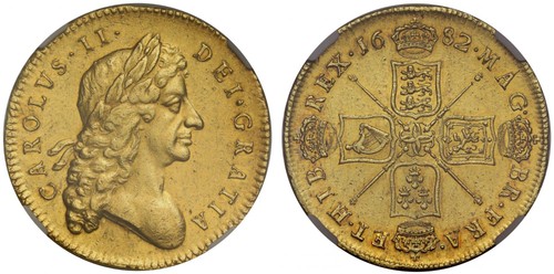 Charles 1682 five guineas - ii, five-guineas