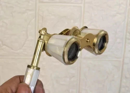 Vintage brass opera glasses - brass,