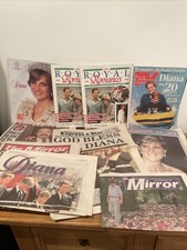 Job Lot Vintage Princess Diana Newspapers – Royal Wedding & Memorial Editions