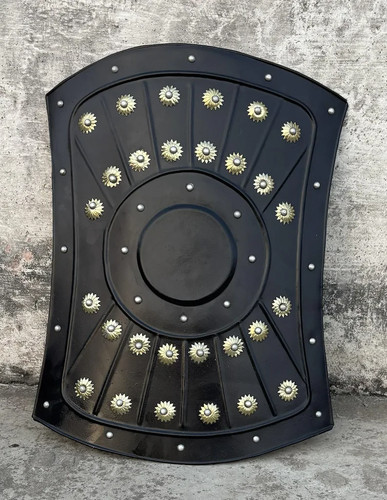 Medieval roman shield - medieval, black