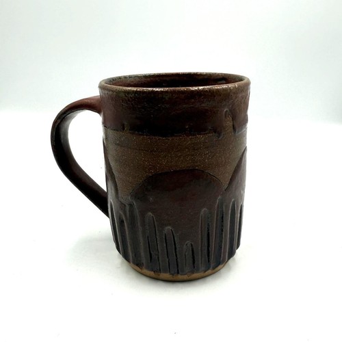 Studio pottery mug - mug, drip