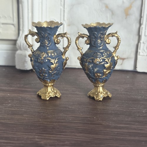 Navy gold rococo dollhouse - gold,