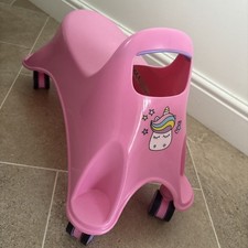 Pink Unicorn Whirlee Ride On Baby Kids Toy Indoors