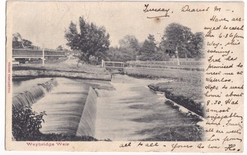 Weybridge weir river - weybridge,