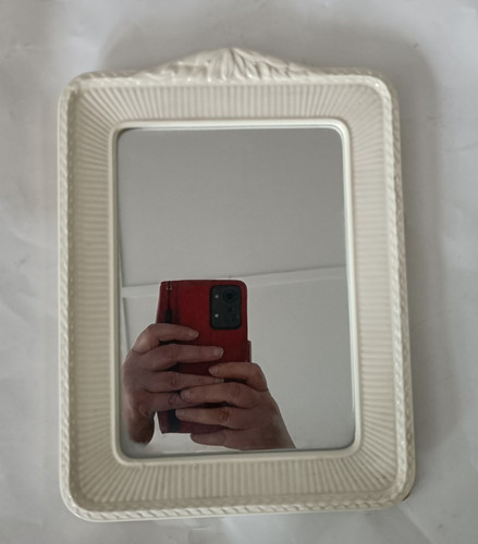 Wedgewood ceramic mirror frame - mirror,