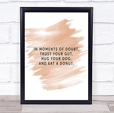 Eat A Donut Quote Print Watercolour Wall Art