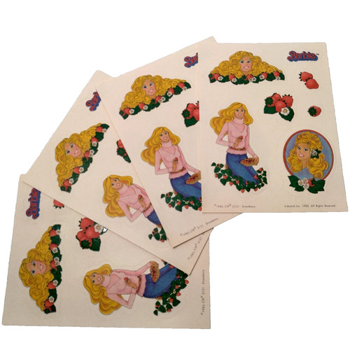 Barbie sticker sheet lot 4 - barbie, of