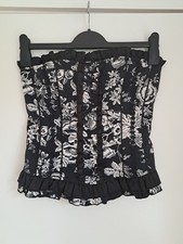 Blackout Australia Bandeau Top 10-12 Strapless Boob Tube Corset Crop Bustier