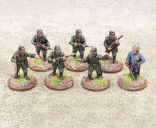 28mm Victorian Sci Fi metal PRUSSIAN JAEGERS x7 Well Painted Ironclad 34215