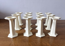 Vintage Ivory wedding cake pillars 12 in total and wooden dowels
