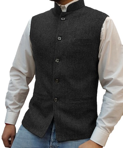 Mens tweed retro waistcoats - mens✨tweed,
