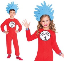 Childs Licensed Dr Seuss Thing 1 or 2 Costume Childrens Kids Book Day Outfit New