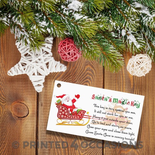 Santa magic key tags christmas - santa,
