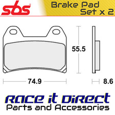Brake Pads for APRILIA RSV 1000 MILLE R 2000 Front DS-2 Road Racing SBS