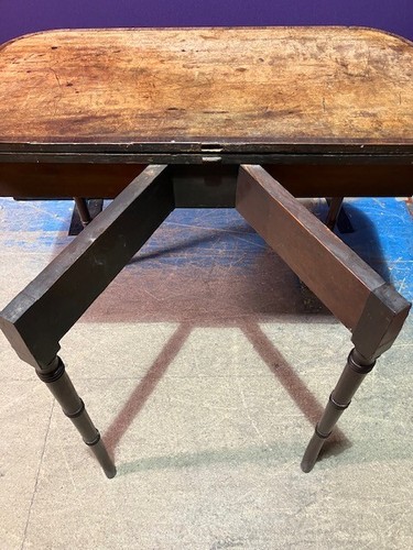Antique card table - demi, lune