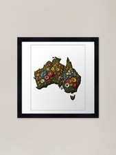 australian native Flag Framed