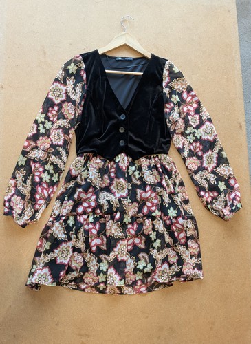 Zara boho mini dress waistcoat - zara,