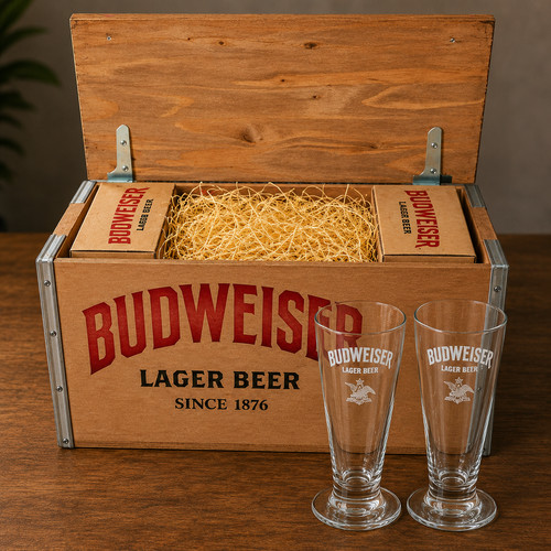 Budweiser lager beer hinged - lager,