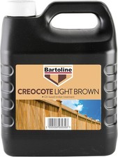 Bartoline Creocote Oil Based Timber Treatment Creosote Light Brown 4L Bottle