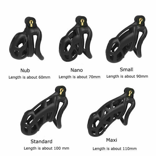 Black steel chastity cage - steel, for