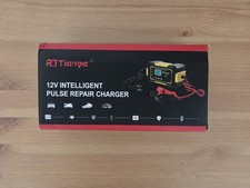 12V Intelligent Pulse Repair Car & Motorcycle Battery Charger with LCD Display