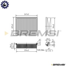AIR FILTER FA1360 FOR LAND ROVER DEFENDER/Cabrio/Pick/Up/Station/Wagon RANGE