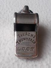 Rare Vintage London County Council Tramways L.C.C.T Acme Thunderer Whistle c WWI