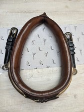 20” Brown Horse Driving Collar And Brass Hames Great Condition