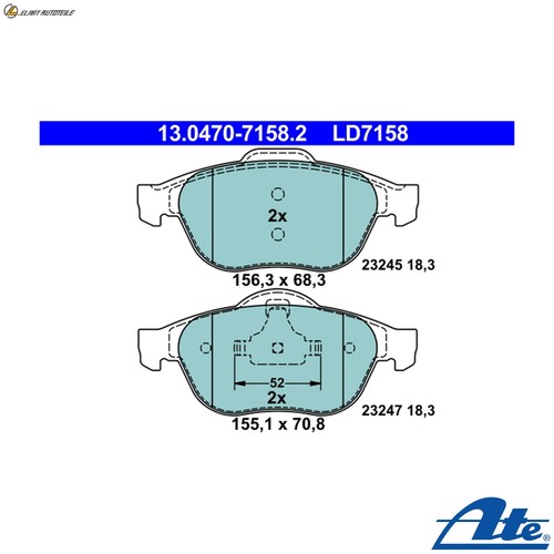 Brake pad set disc - ,