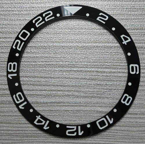 Black ceramic bezel fits - black,