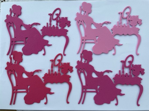 Lady die cuts pink - die,