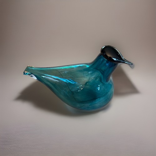 Muurla art glass waxwing - muurla,