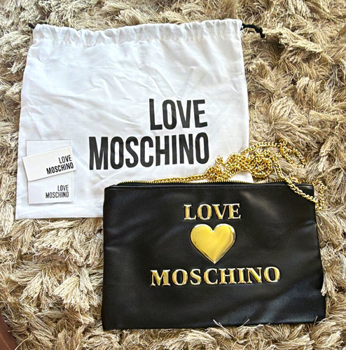 Love moschino black faux - love,