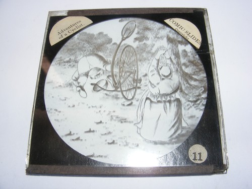 Antique magic lantern glass - antique,