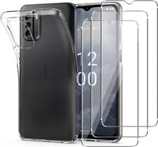 For Nokia G42 Case Clear Silicone Shockproof Gel Phone Cover & Screen Protector