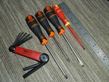 BAHCO 5 SCREWDRIVER & FOLDING ALLEN KEY SET Genuine BRAND NEW 9777 B196 B193 B19