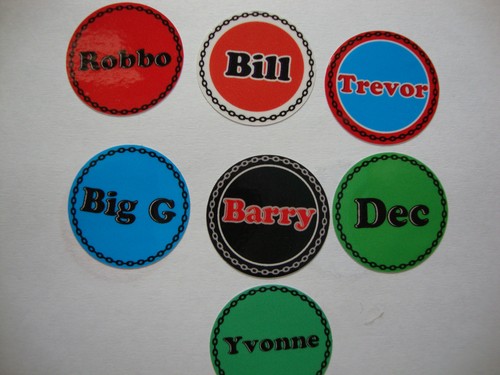 Lawn bowls stickers - stickers, 1"