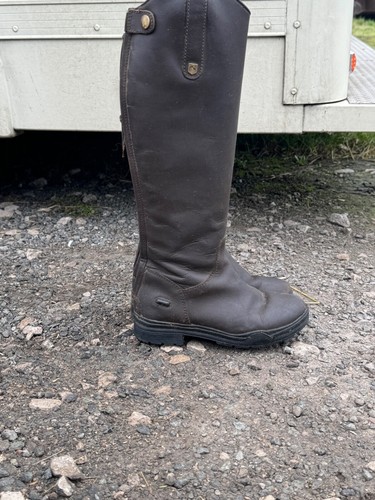 Brown leather long