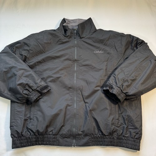 Cabela black bomber jacket - black,