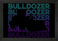 Bulldozer Retro Framed Wall
