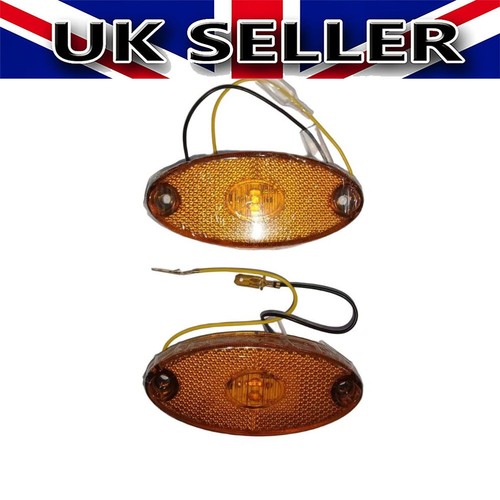 12v amber oval led side - amber,