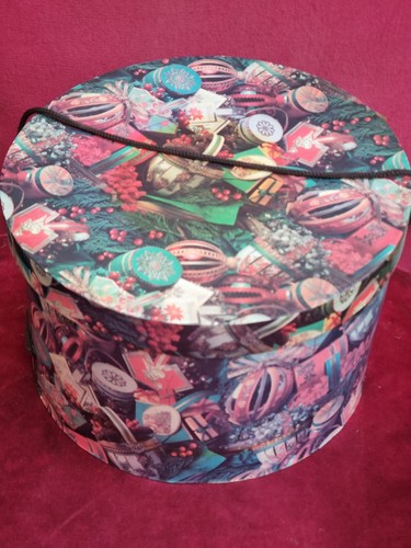 Vintage hat box - with, sewing