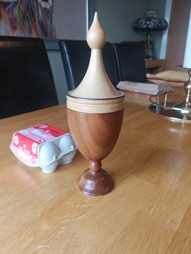 Turned wooden chalice - turned, with