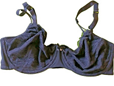 Matalan UK 34DD Black Underwire Sexy Lace Cup Balcony Bra With Diamante Dropper